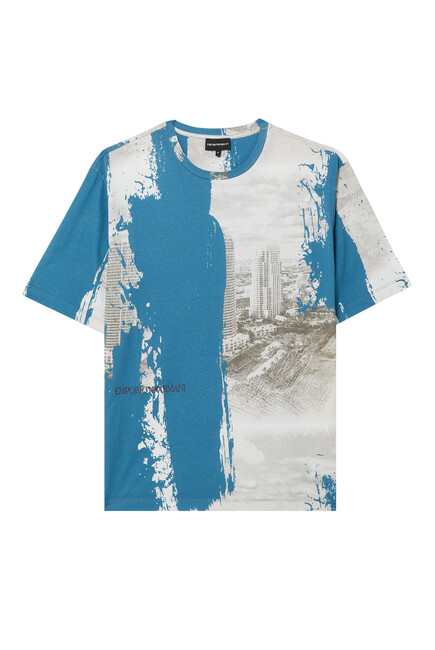 Miami Abstract-Print T-Shirt In Cotton-Jersey